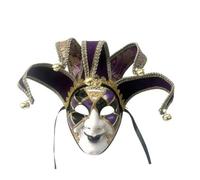 PETSOLA Maschera da Giullare Veneziana Decorativa Maschera di Giullare con Copricapo Regolabile per Spettacoli Teatrali