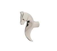 PETSOLA Mobili Modello 2720, Argento Titanio | Facile da Instre, Maniglia Scultorea a Forma di , Liscio, Maniglia a Foro Singolo in Lega di Zinco, per