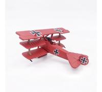 PETSOLA Modellino in 1:72 Realistico Aereo Statico da Collezione Fedele all’originale Miniatura per Scrivania, 1/72 Barone Rosso