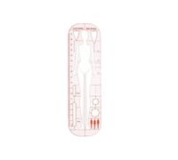 PETSOLA Modello in Plastica Trasparente Professionale Stencil Pratico Righello per Designer