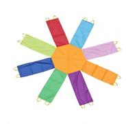 PETSOLA Paracadute da Gioco Atossico | Multicolore, Paracadute con Foro Centrale, Rinforzato, Giocattolo, per Educazione Motoria, Scuole Dell'infanzia, 2.4M