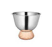 PETSOLA Porta Bottiglie in Acciaio Inox Lucido Porta Bottiglie Elegante Secchiello per Bar, Conico