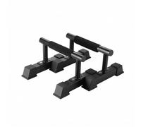 PETSOLA Push Up Training Stand Supporto Flessioni Parallele Attrezzo Palestra Acciaio con Struttura Stabile Maniglie Imbottite per Comfort Adatte per Casa, Nero, 36x36x22 Cm