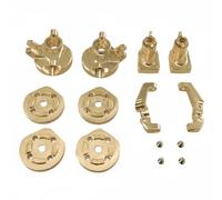 PETSOLA Ricambi Auto RC Set di Contrappesi Ottone Kit Giunti Sterzo Assale Centro di Gravità Ribassato Aderenza Potenziata Lavorazione CNC Adatto a Crawler