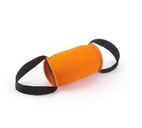 PETSOLA Salsicciotto da destramento Resistente Gioco da Morso con 2 Maniglie Robusto Gioco Del Tira e Molla con Maniglie per Cani, destratori Cinofili, Arancione