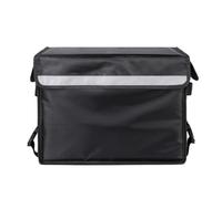 PETSOLA Scatola Termica con Telaio di Supporto Professionale Borsa Termica con Telaio di Supporto Impermeabile Contenitore Termico per Fattorini, Bicicletta, Nero, 45 Litri