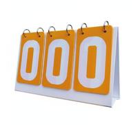 PETSOLA Segnapunti Manuale a 3 Cifre Anelli in Acciaio Inossidabile Tabellone a Palette Portatile Stabile Tabellone Punteggio Multifunzione per Competizioni, Giallo