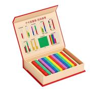 PETSOLA Set Cubi Decimal System Apprendimento Pratico Cubi Matematici in Legno Sviluppo Dell'intelligenza Materiale Didattico per Bambini