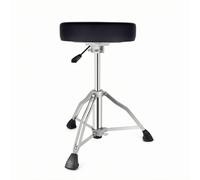 PETSOLA Sgabello Batteria Base Triangolare Similpelle Drum Throne Cromato Accessorio Musicale