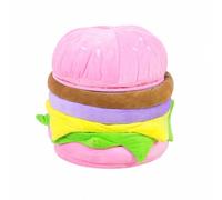 PETSOLA Sgabello Contenitore a Forma di Hamburger Multifunzionale Pouf a Forma di Panino Morbido Storage Box Tondo Imbottito per Bambini, Cameretta, Soggiorno, Stile B