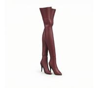 PETSOLA Stivaletto da in Plastica per Action Figure 1/ Design Elegante Oltre Il Ginocchio per Bambole Fashion, Bordeaux