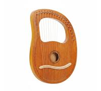 PETSOLA Strumento a Corda Lira Facilmente Accordabile Lira 24-String Corde Suono Caldo e Melodioso Arpa in Legno per Principianti, Viaggio, Meditazione, 19-Corde, Bosso