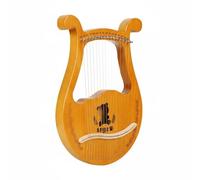 PETSOLA Strumento a Corda Lira Facilmente Accordabile Lira 24-String Corde Suono Caldo e Melodioso Arpa in Legno per Principianti, Viaggio, Meditazione, 16-Corde, Box Panda Legno