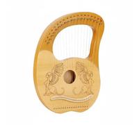 PETSOLA Strumento a Corda Lira Facilmente Accordabile Lira 24-String Corde Suono Caldo e Melodioso Arpa in Legno per Principianti, Viaggio, Meditazione, 19-String, Box Legno Dea