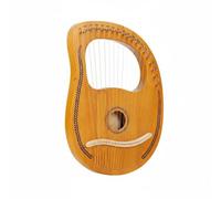 PETSOLA Strumento a Corda Lira Facilmente Accordabile Lira 24-String Corde Suono Caldo e Melodioso Arpa in Legno per Principianti, Viaggio, Meditazione, 19-String, Scatola Frumento+Legno 2