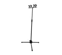PETSOLA Supporto Da Pavimento per Microfono con Treppiede, Può Contenere Fino a 4 Microfoni per Canto, E Palcoscenico, da 70 cm a 135 cm