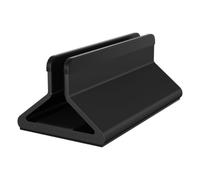 PETSOLA Supporto in Alluminio con Larghezza Regolabile Compatto Supporto con Slot Regolabile Stabile Porta Laptop Verticale per Studenti, Nero