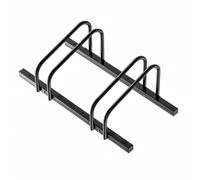 PETSOLA Supporto Parcheggio Biciclette Stabile e Robusto Portabici Multiplo da Ground Design Componibile per Esterno, Garage, Cantina, Diviso 2-Sez Blk