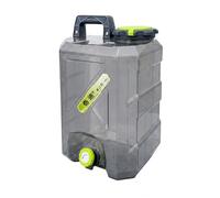 PETSOLA Tanica Acqua con Rubinetto Manico Robusto Contenitore Acqua Potabile con Rubinetto Resistente Al Calore per Auto, Esterno, Grigio, Grigio Fantasma, 20L