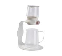 PETSOLA Teiera portatile con delle gocce, infusore robusto e resistente al calore, ideale come infusore per il tè, per ufficio o come, 600ml Bianco