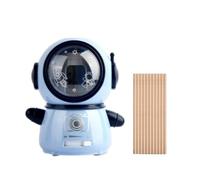 PETSOLA Tempertite Elettrico Automatico Temperino Elettrico Regolabile Cancelleria per Casa, Azzurro, Design Astronauta Spaziale Con Regolazione Punta