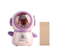 PETSOLA Tempertite Elettrico Automatico Temperino Elettrico Regolabile Cancelleria per Casa, Rosa, Design Astronauta Spaziale Con Regolazione Punta