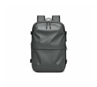 PETSOLA Zaino Espandibile Uomo Borsa da Viaggio Zaino Laptop Zaino Compressione Sottovuoto con Compartimento PC E Organizzazione, Versione Normale, Grigio, Grigio Scuro-Versione Normale