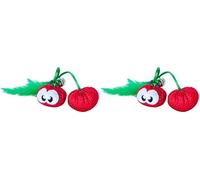 Petstages Dental Cherries - Gioco da masticare per gatti - per l'igiene dentale - con erba gatta - ciliegie (Confezione da 2)