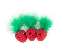 Petstages Straw-Babies - Gioco a rete per gatti - per l'igiene dentale - con erba gatta - rosa - 3 pezzi