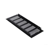 PETSTIBLE Copertura per griglia di ventilazione multi-dimensione, in lega di alluminio, nera, base per griglia di ventilazione, rettangolare, 100 x 400 mm