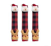PETSTIBLE Coperture natalizie per maniglie del frigorifero, in tessuto non tessuto, con Babbo Natale 3D festivo, per frigorifero, forno a microonde (B)