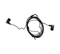 PETSTIBLE Cuffie intrauricolari cablate da 3,5 mm per corsa sportiva (verde | Jack da 3,5 mm, profondo per potenziamento dei bassi, guarnizione in-ear, isolamento acustico, cavo anti-groviglio da 1,2 m