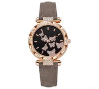 PETSTIBLE Elegante orologio da donna con un'estetica unica e cinturino in pelle traspirante per un utilizzo senza sforzo, Come da immagine, Purple