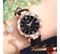PETSTIBLE Orologio alla moda da donna con cinturino satinato e movimento affidabile per una misurazione precisa del tempo, Come da immagine, black