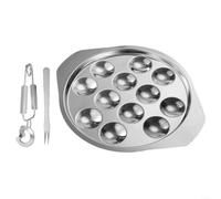 PETSTIBLE Padella per lumache in acciaio inox per 12 Escargot, aggiunta perfetta alla tua collezione di stoviglie (set)