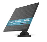 PetTec - Pannello solare per telecamera di sorveglianza esterna Pet Cam - Modulo solare da 4,4 W in nero - Per telecamere esterne con batteria e porta USB - Ideale per prodotti Pet Cam - Cavo di