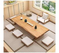PetterShop Tavolo Rettangolare di Stile Tatami, Tavolo da Terra Giapponese, Tavolo da tè Vintage Tavolo Basso, O Seduto sulla Mobilia di Accento del Pavimento (S : 100x50x35cm)