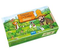 Pettersson & Findus Holz-Domino: in praktischer Holzbox mit Schieber