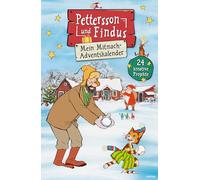 Pettersson und Findus - Mitmach-Adventskalender: 24 Mini-Bücher hinter aufklappbaren Türchen mit Bastelanleitungen, Rätseln, Ausmalbildern und Findus' Lieblingsrezepten