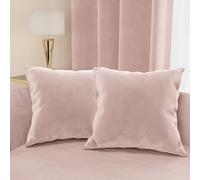 PETTI Artigiani Italiani - 2 Cuscini Divano in Velluto con Imbottitura, Copricuscini Camera da Letto, Cuscini Arredo in Velluto con Cerniera Invisibile, Cipria 2 Pezzi - 45x45 cm