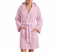 PETTI Artigiani Italiani Accappatoio Microfibra Uomo e Donna con Cappuccio, Tasche e Cintura, Unisex Asciugatura Rapida per Palestra, Piscina, Mare e Spa, Cipria, XXL