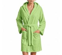 PETTI Artigiani Italiani Accappatoio Microfibra Uomo e Donna con Cappuccio, Tasche e Cintura, Unisex Asciugatura Rapida per Palestra, Piscina, Mare e Spa, Salvia, M