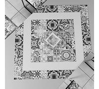 PETTI Artigiani Italiani - Centrotavola, Centrotavola Cucina, Centrotavola Moderno in Stampa Digitale Vietri Nero, 100% Made in Italy