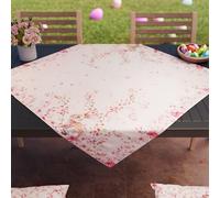 PETTI Artigiani Italiani - Accessori Tessili da Cucina, Centrotavola Pasqua Moderno 90x90 cm in Microfibra, Tovaglia Centro Tavola Elegante in Stampa Digitale Fiori di Ciliegio, 100% Made in Italy