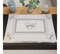 PETTI Artigiani Italiani - Accessori Tessili da Cucina, Copri Fornelli 46x70 cm in Microfibra, Coprifornello Elegante per Gas e Induzione, in Stampa Digitale Fiocco Grigio, 100% Made in Italy