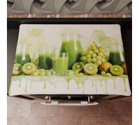 PETTI Artigiani Italiani - Accessori Tessili da Cucina, Copri Fornelli 46x70 cm in Microfibra, Coprifornello Elegante per Gas e Induzione, in Stampa Digitale Uva e Kiwi, 100% Made in Italy