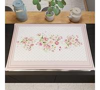PETTI Artigiani Italiani - Accessori Tessili da Cucina, Copri Fornelli 46x70 cm in Microfibra, Coprifornello Elegante per Gas e Induzione, in Stampa Digitale Pois Cipria, 100% Made in Italy