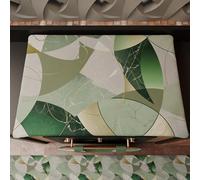 PETTI Artigiani Italiani - Accessori Tessili da Cucina, Copri Fornelli 46x70 cm in Microfibra, Coprifornello Elegante per Gas e Induzione, in Stampa Digitale Cerchio Salvia