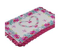 PETTI Artigiani Italiani - Accessori Tessili da Cucina, Copri Fornelli 46x70 cm in Microfibra, Coprifornello Elegante per Gas e Induzione, in Stampa Digitale Floreale 01, 100% Made in Italy