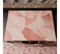 PETTI Artigiani Italiani - Accessori Tessili da Cucina, Copri Fornelli 46x70 cm in Microfibra, Coprifornello Elegante per Gas e Induzione, in Stampa Digitale Cerchio Rosa